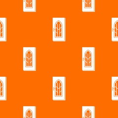 Poster - Arched glass door pattern vector orange for any web design best