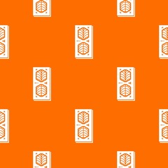 Poster - Door decoration pattern vector orange for any web design best