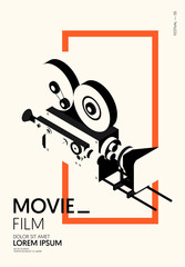 Movie and film poster modern vintage retro style