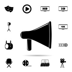 Poster - megaphone megaphone icon. Universal set of cinema and teatr for website design and development, app development