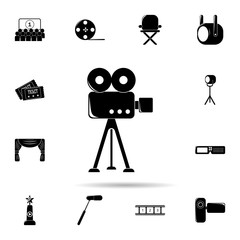 Poster - cinema camera icon. Universal set of cinema and teatr for website design and development, app development