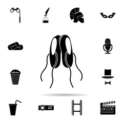 Poster - pointe icon. Universal set of cinema and teatr for website design and development, app development