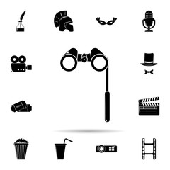 Poster - Opera glasses icon. Universal set of cinema and teatr for website design and development, app development