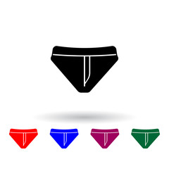 Poster - men swimming trunks multi color icon. elements of clothes set. simple icon for websites, web design,