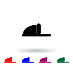 Poster - slippers multi color icon. Elements of clothes set. Simple icon for websites, web design, mobile app, info graphics