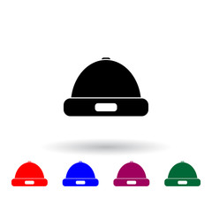 Poster - winter hat multi color icon. Elements of clothes set. Simple icon for websites, web design, mobile app, info graphics