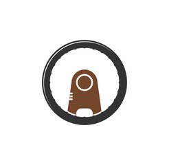 Poster - Steering wheel icon on background for graphic and web design. Simple illustration. Internet concept symbol for website button or mobile app.