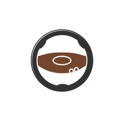Poster - Steering wheel icon on background for graphic and web design. Simple illustration. Internet concept symbol for website button or mobile app.