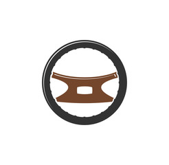 Poster - Steering wheel icon on background for graphic and web design. Simple illustration. Internet concept symbol for website button or mobile app.