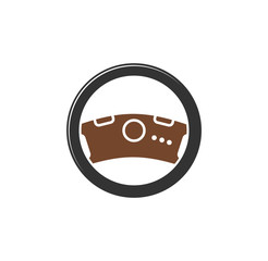 Poster - Steering wheel icon on background for graphic and web design. Simple illustration. Internet concept symbol for website button or mobile app.