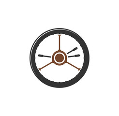 Poster - Steering wheel icon on background for graphic and web design. Simple illustration. Internet concept symbol for website button or mobile app.