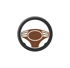 Poster - Steering wheel icon on background for graphic and web design. Simple illustration. Internet concept symbol for website button or mobile app.