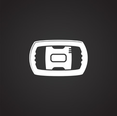 Poster - Steering wheel icon on background for graphic and web design. Simple illustration. Internet concept symbol for website button or mobile app.