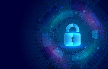 Poster - Data protection, privacy, and internet security concept. Cybersecurity for business and internet project. Vector illustration of a data security services.