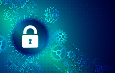 Poster - Data protection, privacy, and internet security concept. Cybersecurity for business and internet project. Vector illustration of a data security services.