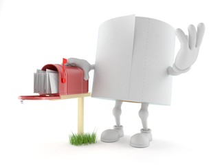 Sticker - Toilet paper character with mailbox