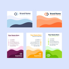 Wall Mural - flat modern liquid business card template