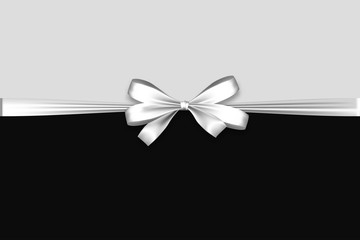 Holiday satin gift bow knot ribbon white