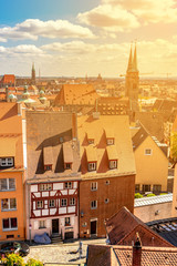 Wall Mural - Panoramic view over Nuremberg, Germany