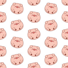 Sticker - Cute small fat pig pattern