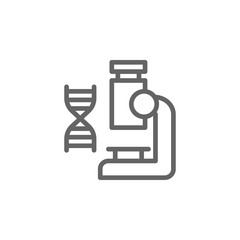 Poster - Microscope, laboratory icon. Element of bio engineering illustration. Thin line icon for website design and development, app development. Premium icon