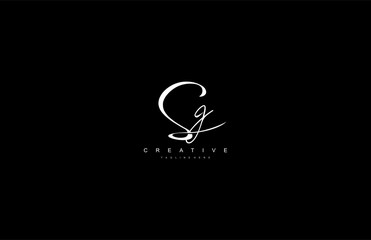 Aufkleber - Stylish Monogram Signature Letter Sg Logo Design