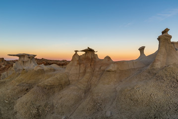 Wall Mural - The Wings rock formation at sunrise, Bisti/De-Na-Zin Wilderness Area, New Mexico, USA