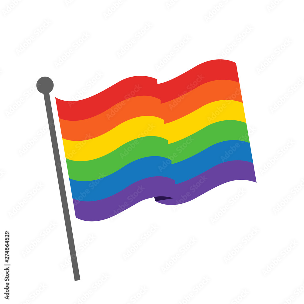 pride flag,rainbow flag illustration vector Stock Vector | Adobe Stock