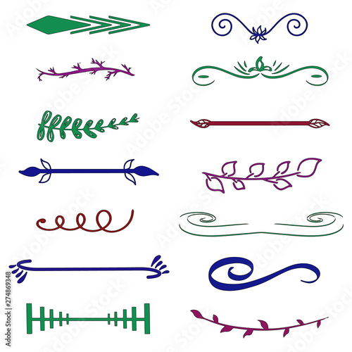 Dividers Set Of Retro Text Divider And Decorative Calligraphic