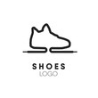 Creative sneakers shop logo design template.