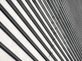 Fototapete - Cement pattern Architecture details Grey texture Exterior Industrial background