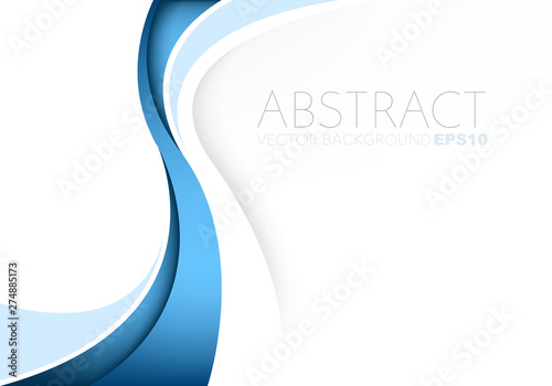 Cuadros en Lienzo Blue vector abstract blue background with copy space for your text