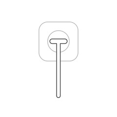 Poster - Vector icon concept of electrical plug plugged into outlet.