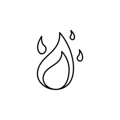 Poster - Fire, burning icon. Element of firefighter icon. Thin line icon for website design and development, app development