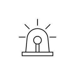 Poster - Siren, firefighter icon. Element of firefighter icon. Thin line icon for website design and development, app development