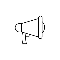 Aufkleber - Megaphone, firefighter icon. Element of firefighter icon. Thin line icon for website design and development, app development