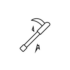 Aufkleber - Hook, firefighter icon. Element of firefighter icon. Thin line icon for website design and development, app development