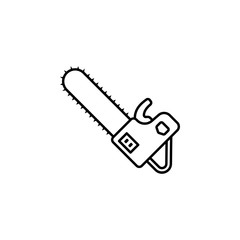 Aufkleber - Chainsaw, firefighter icon. Element of firefighter icon. Thin line icon for website design and development, app development
