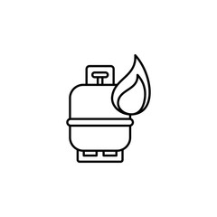 Poster - tank, firefighter icon. element of firefighter icon. thin line icon for website design and developme