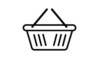 Poster - Basket store line icon for retail and shopping