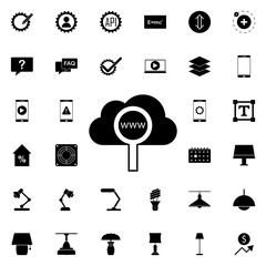 Poster - internet cloud icon. Universal set of web for website design and development, app development