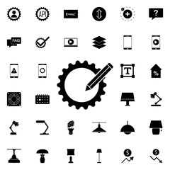 Aufkleber - pencil setting icon. Universal set of web for website design and development, app development