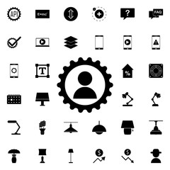 Aufkleber - contact setup icon. Universal set of web for website design and development, app development