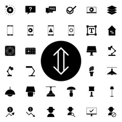 Poster - arrows of different directions icon. Universal set of web for website design and development, app development