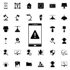 Aufkleber - notification in the phone icon. Universal set of web for website design and development, app development