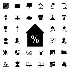 Aufkleber - mortgage icon. Universal set of web for website design and development, app development