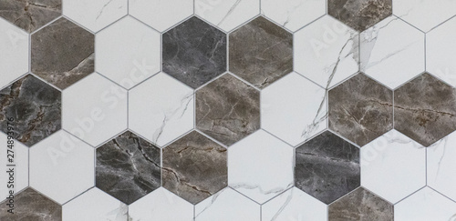 Fototapeta do kuchni ceramic tile with abstract geometric mosaic pattern for the kitchen