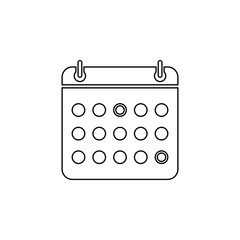 Poster - the calendar icon. Element of web for mobile concept and web apps icon. Outline, thin line icon for website design and development, app development