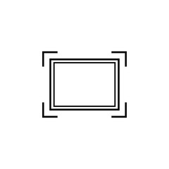 Aufkleber - rectangle in corners icon. Element of web for mobile concept and web apps icon. Outline, thin line icon for website design and development, app development