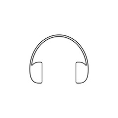 Aufkleber - headphones icon. Element of web for mobile concept and web apps icon. Outline, thin line icon for website design and development, app development